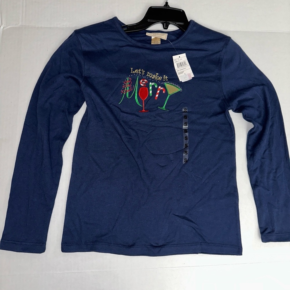 Let’s Make it Merry Size Small Christmas Long Sleeve Shirt.